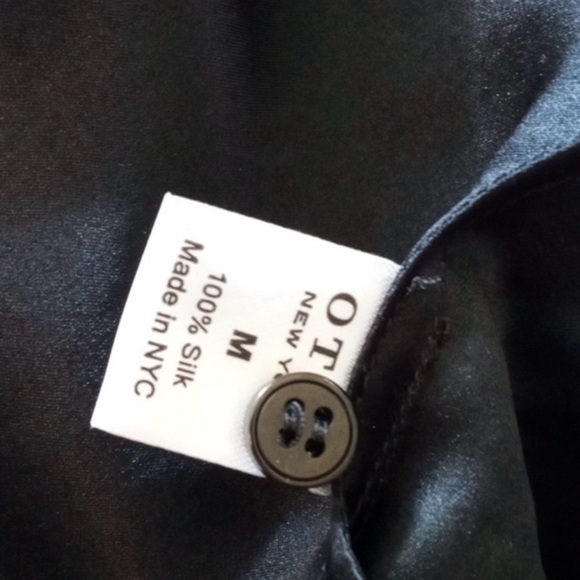 OTTE New York Luxury Black and Gold Leaf Splatter Shirt Dress with Pockets Sz M - Picture 10 of 12